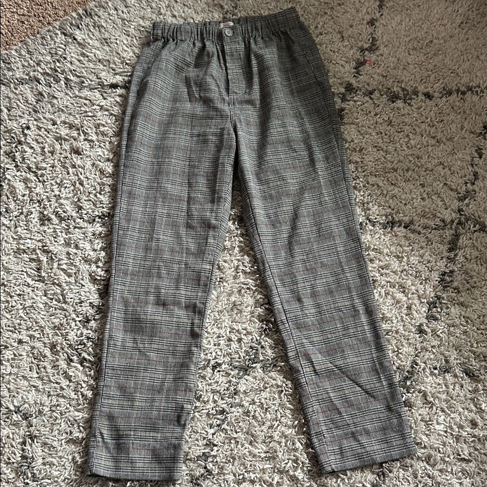 Brandy Melville Gray Checkered Jeans Dress